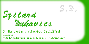 szilard wukovics business card